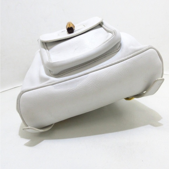 GUCCI BAMBOO BACKPACK WHITE - Picture 4 of 9